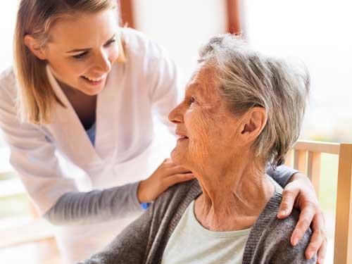 health visitor on home visit