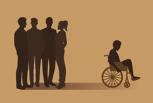 People gossip about disabled man