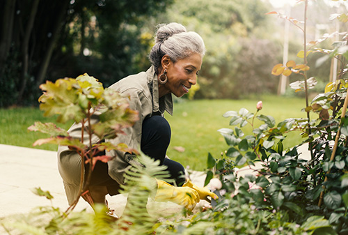 Woman gardening