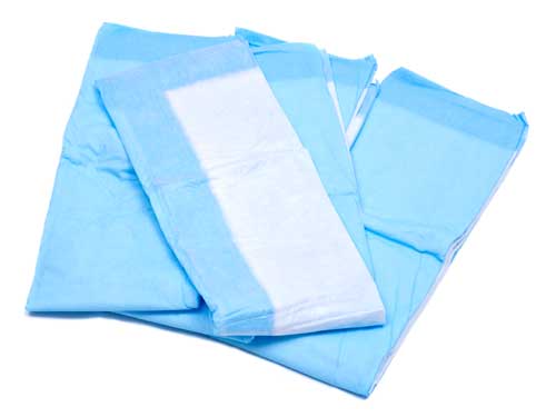 Blue under pads for adults