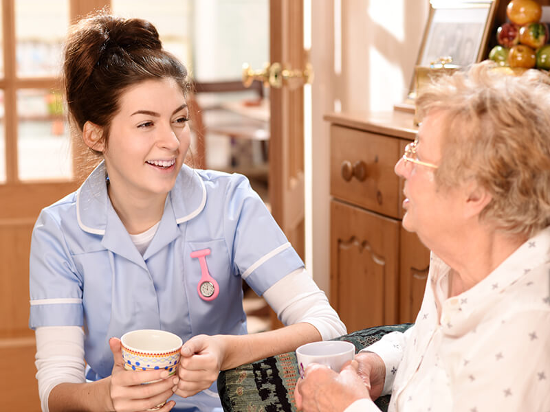 Nurse and patient